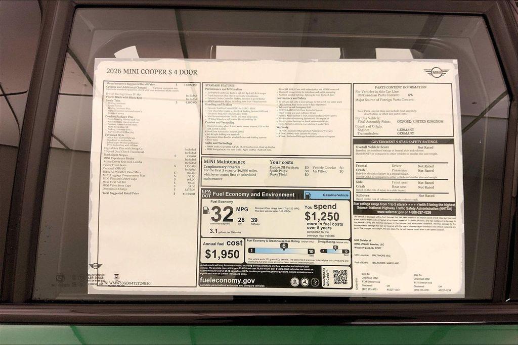 new 2026 MINI Hardtop car, priced at $41,105