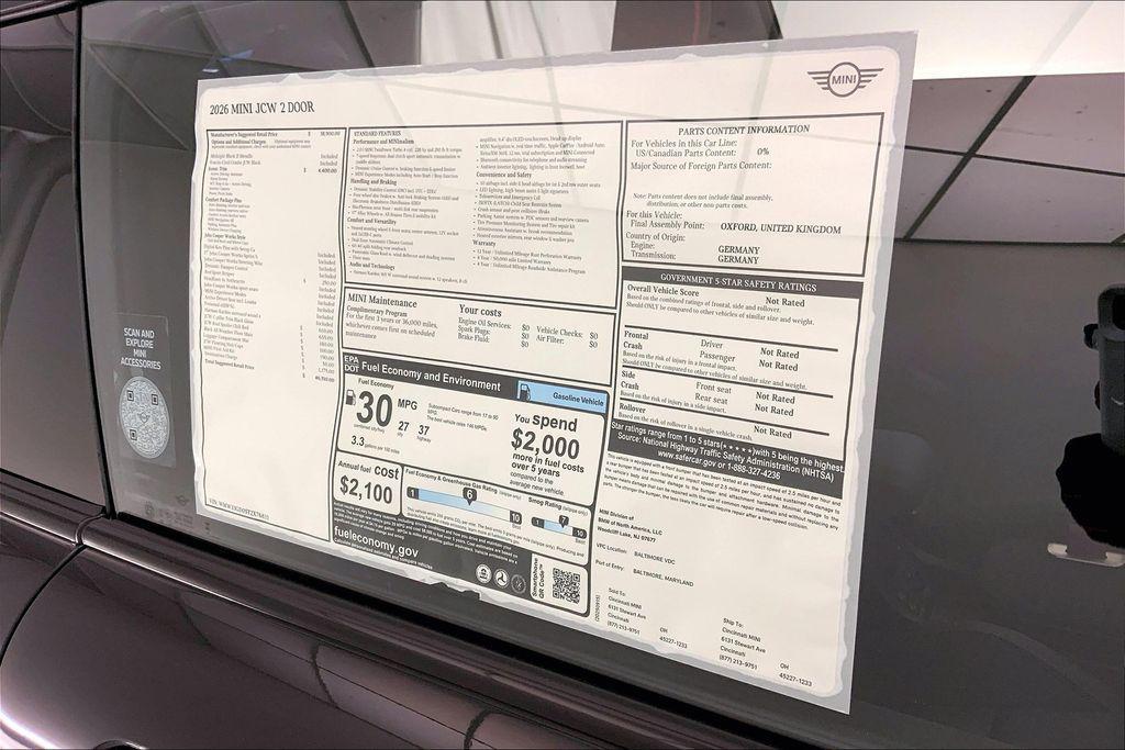 new 2026 MINI Hardtop car, priced at $46,500