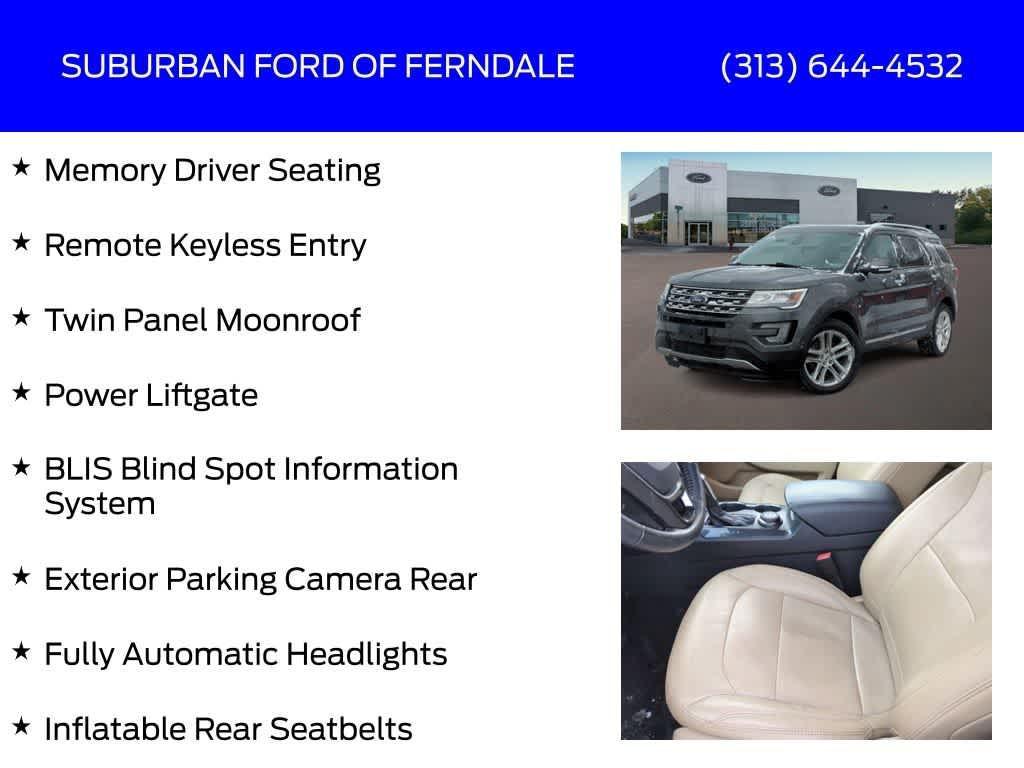 used 2017 Ford Explorer car, priced at $16,989