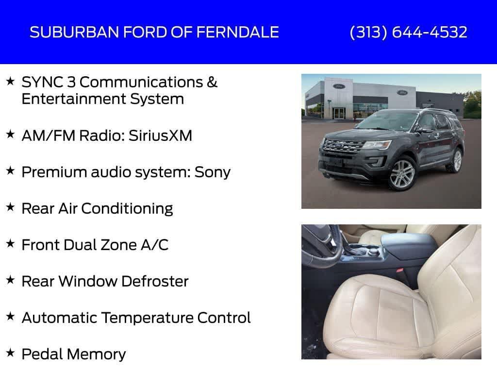 used 2017 Ford Explorer car, priced at $16,989