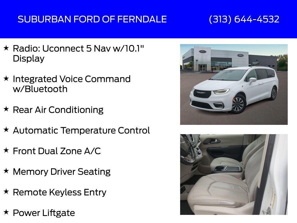 used 2021 Chrysler Pacifica Hybrid car, priced at $14,259