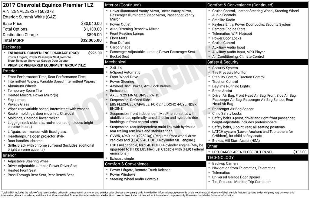 used 2017 Chevrolet Equinox car, priced at $11,759