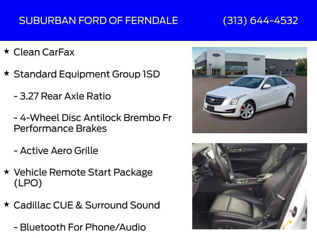 used 2015 Cadillac ATS car, priced at $8,799