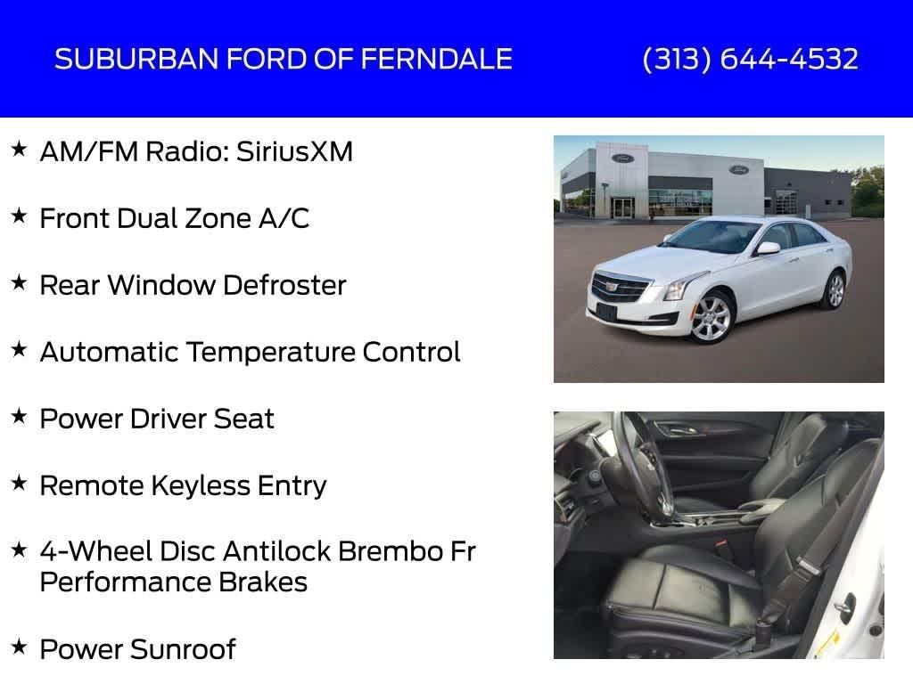 used 2015 Cadillac ATS car, priced at $8,799