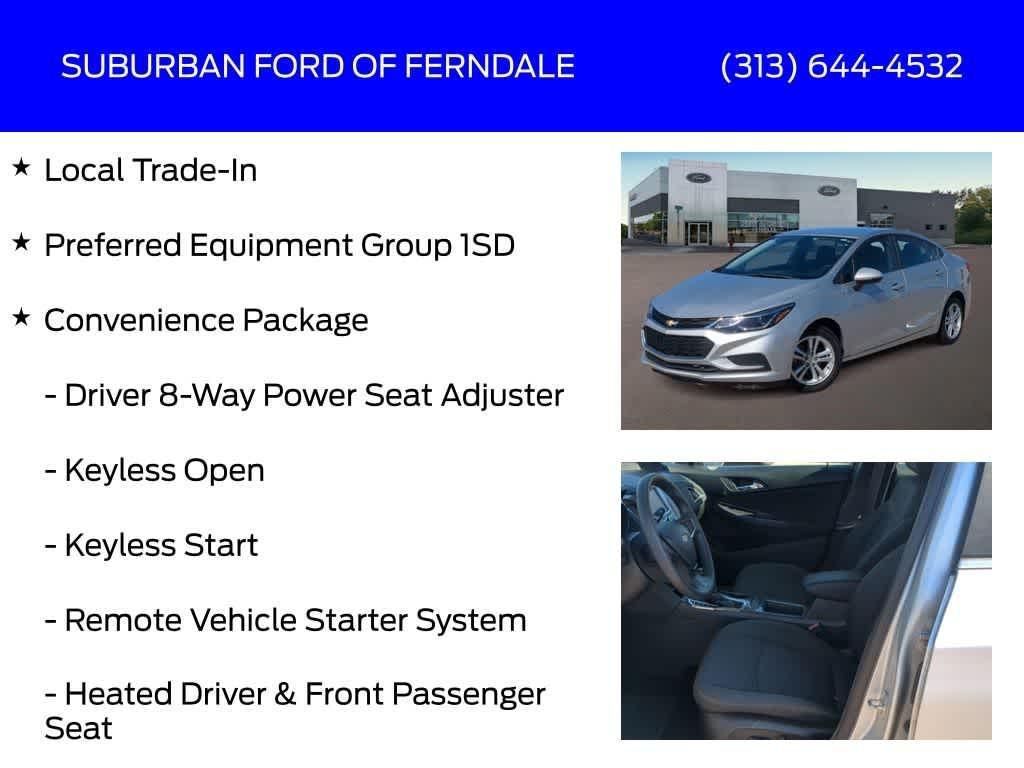 used 2017 Chevrolet Cruze car, priced at $12,239