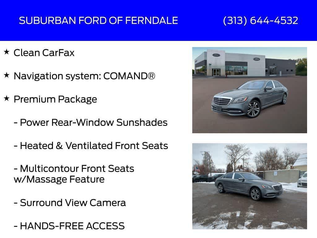 used 2018 Mercedes-Benz S-Class car, priced at $22,129