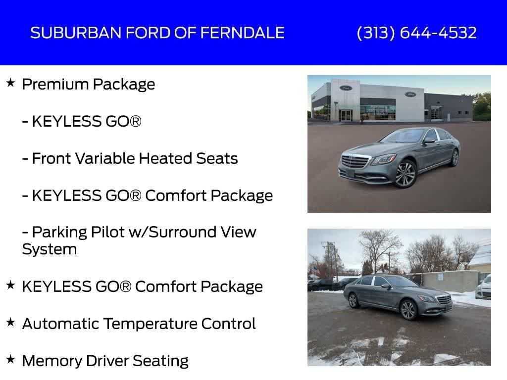 used 2018 Mercedes-Benz S-Class car, priced at $22,129