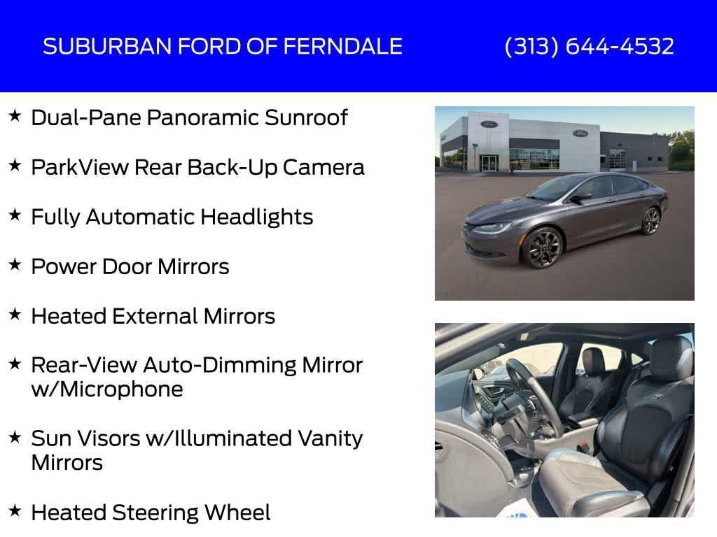 used 2016 Chrysler 200 car, priced at $10,959