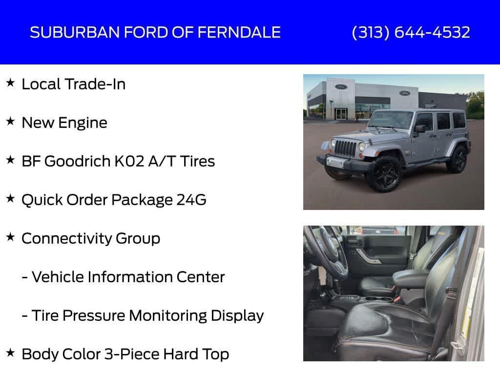 used 2013 Jeep Wrangler Unlimited car, priced at $13,489