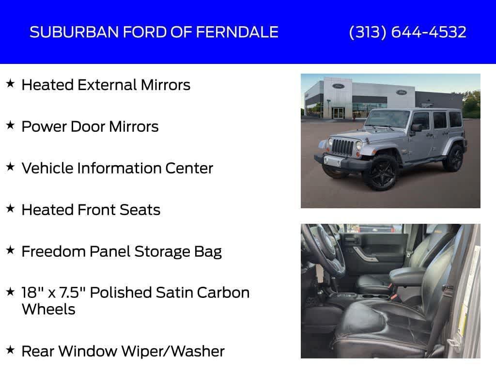 used 2013 Jeep Wrangler Unlimited car, priced at $13,489