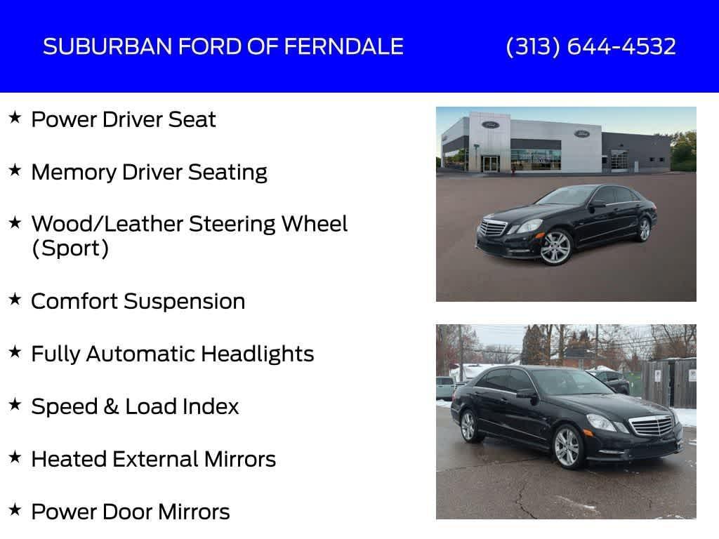 used 2012 Mercedes-Benz E-Class car, priced at $9,459