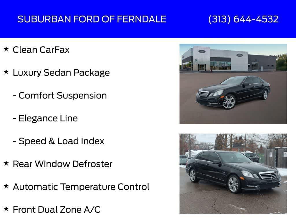 used 2012 Mercedes-Benz E-Class car, priced at $9,459