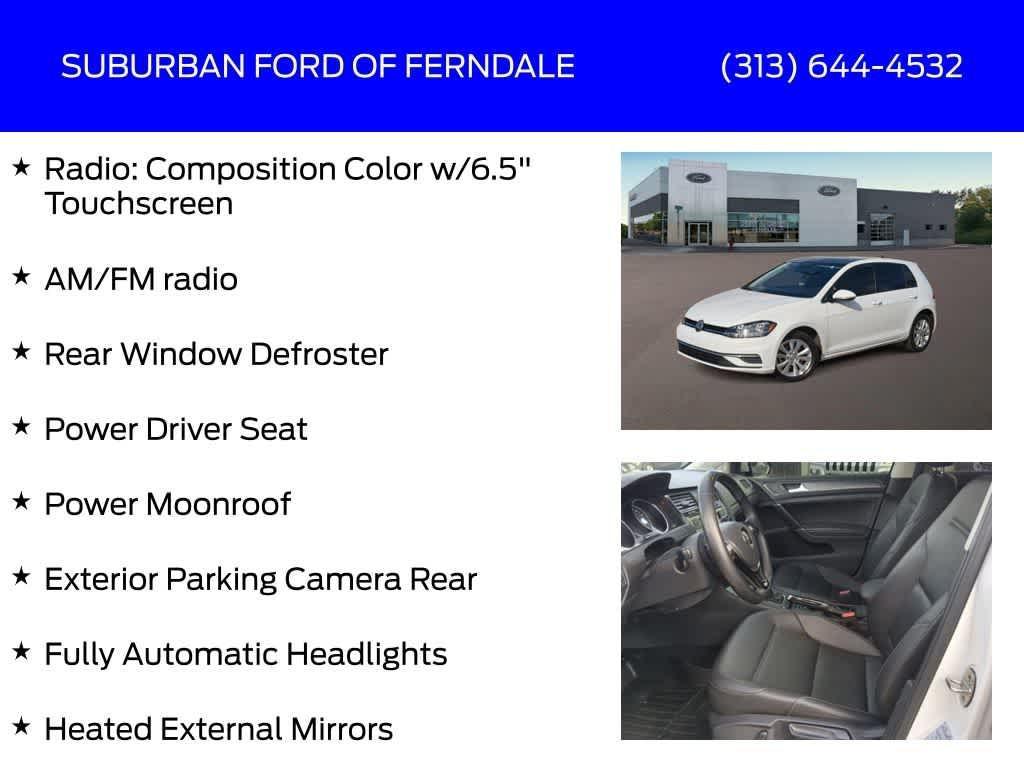 used 2021 Volkswagen Golf car, priced at $8,419