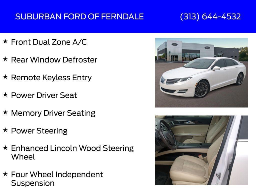 used 2015 Lincoln MKZ car, priced at $10,349