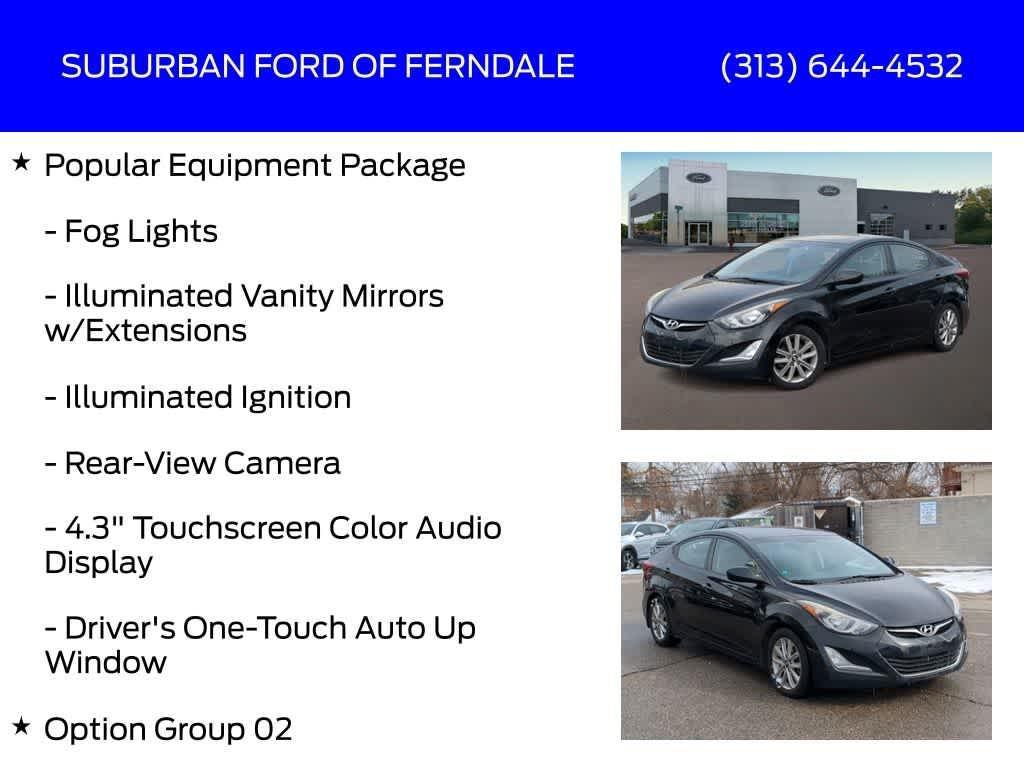 used 2015 Hyundai Elantra car, priced at $3,389