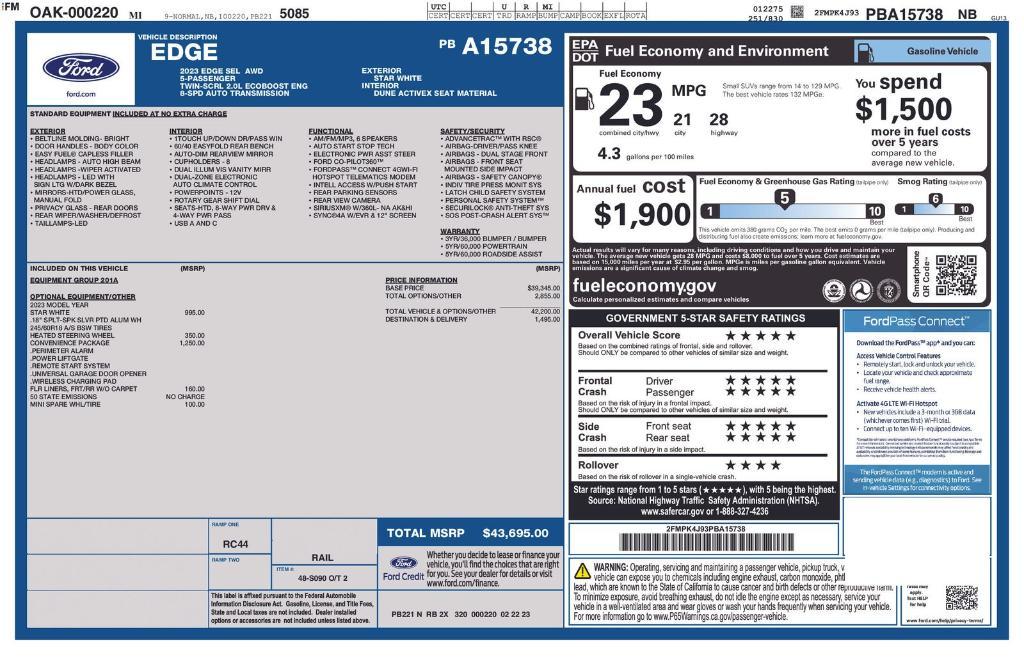 used 2023 Ford Edge car, priced at $25,275
