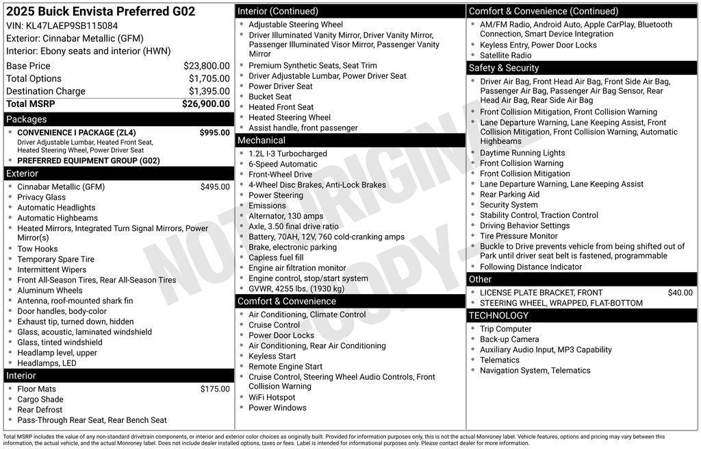 used 2025 Buick Envista car, priced at $24,499