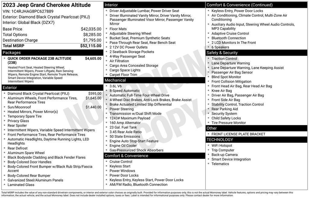 used 2023 Jeep Grand Cherokee car, priced at $32,297