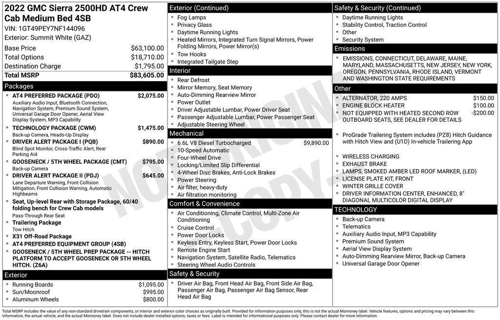 used 2022 GMC Sierra 2500 car, priced at $59,499