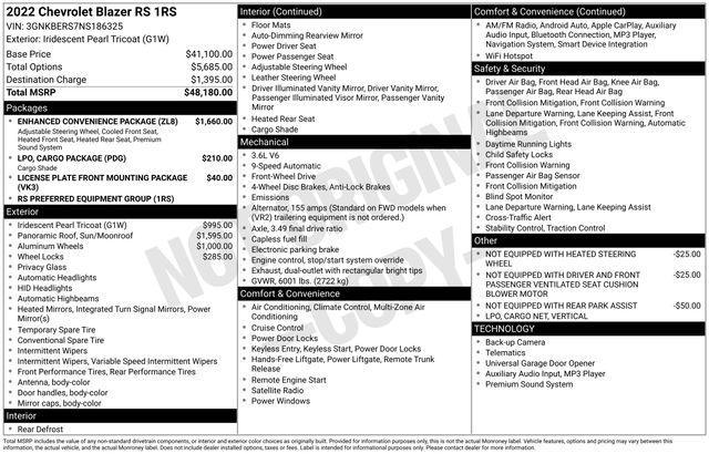 used 2022 Chevrolet Blazer car, priced at $26,200