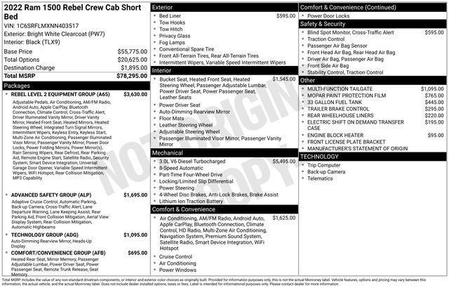 used 2022 Ram 1500 car, priced at $38,000
