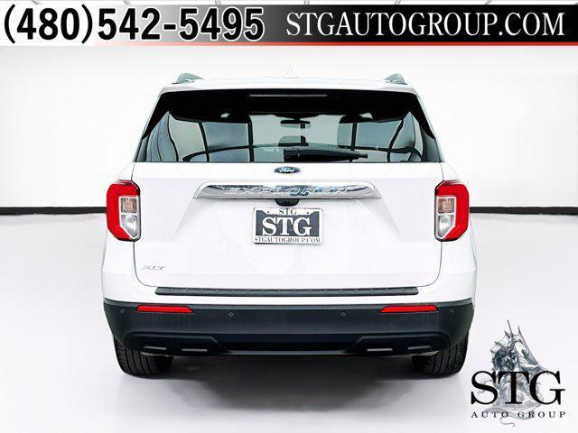2023 Star White Metallic Tri-Coat Ford Explorer