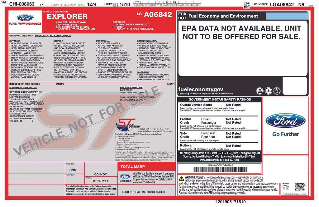 used 2020 Ford Explorer car, priced at $25,000