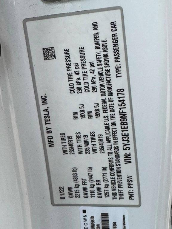 used 2022 Tesla Model 3 car, priced at $18,998