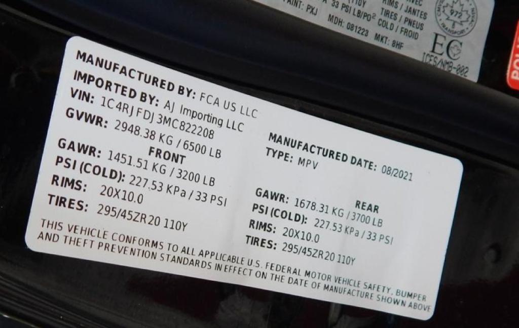 used 2021 Jeep Grand Cherokee car, priced at $61,995