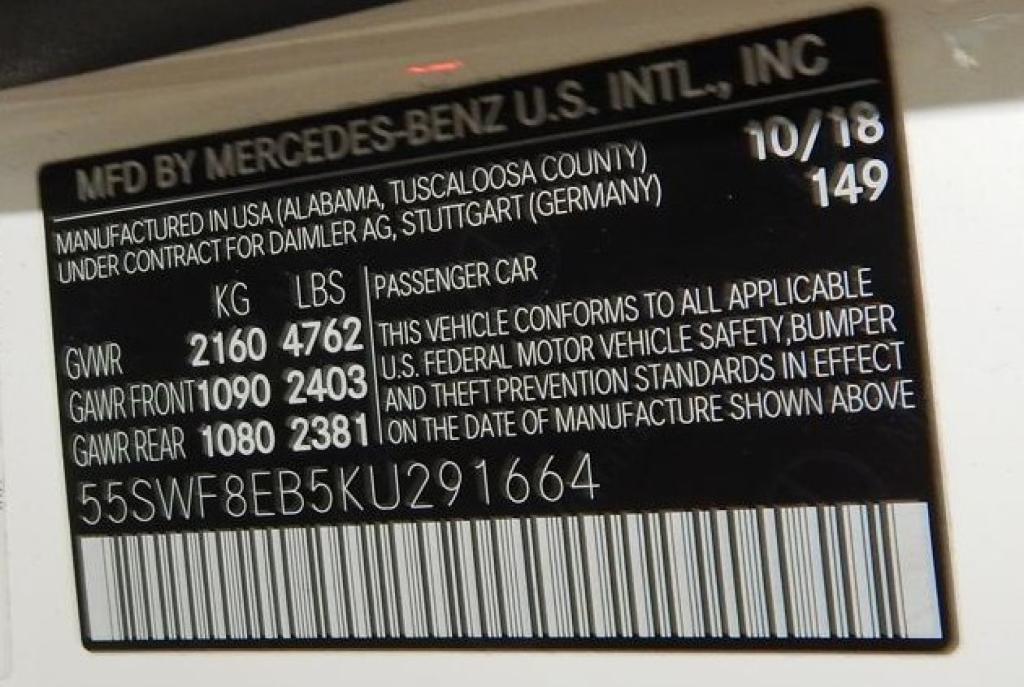 used 2019 Mercedes-Benz C-Class car, priced at $21,995