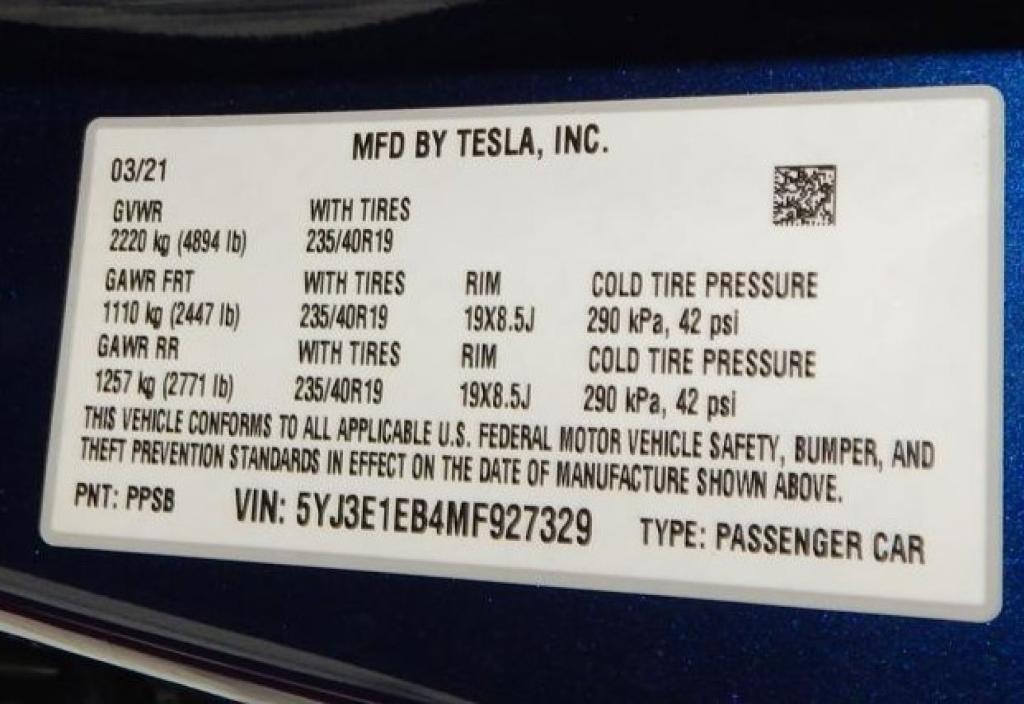 used 2021 Tesla Model 3 car, priced at $18,985