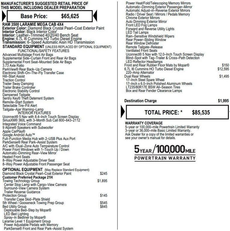 used 2024 Ram 3500 car, priced at $67,995