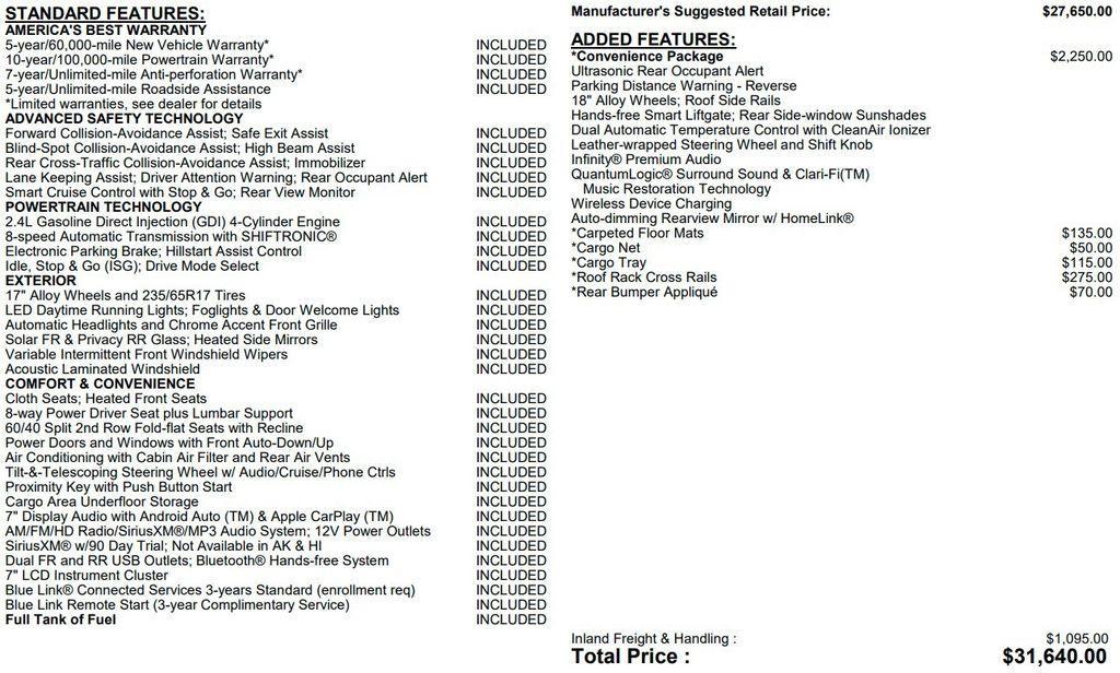 used 2020 Hyundai Santa Fe car, priced at $13,995