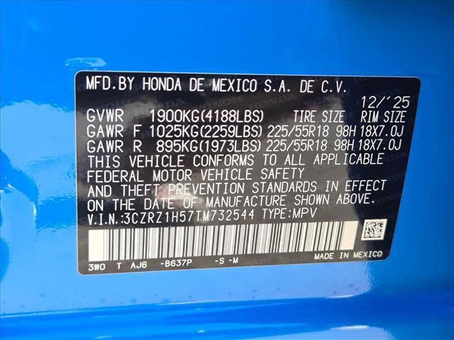 new 2026 Honda HR-V car, priced at $28,834