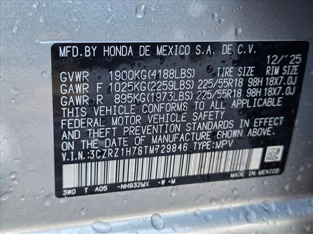 new 2026 Honda HR-V car, priced at $30,374