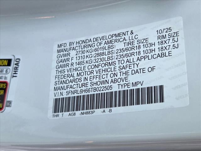 new 2026 Honda Odyssey car, priced at $43,511