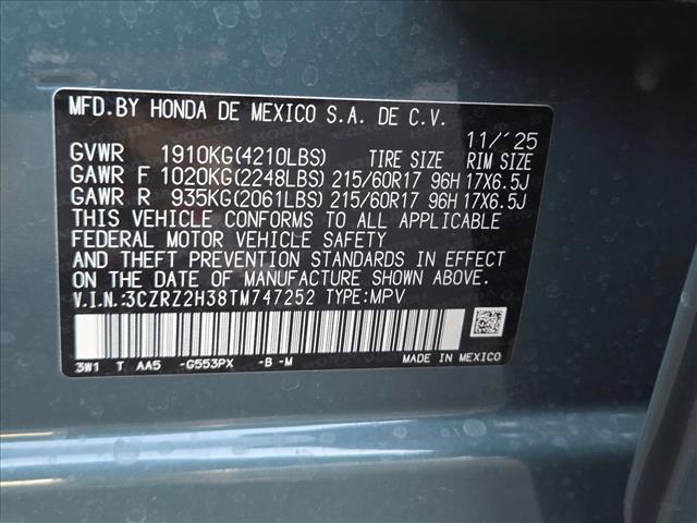 new 2026 Honda HR-V car, priced at $28,686