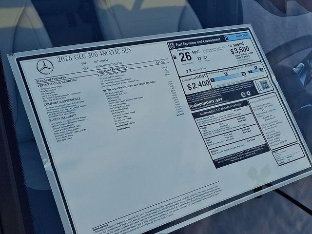 new 2026 Mercedes-Benz GLC 300 car, priced at $67,205