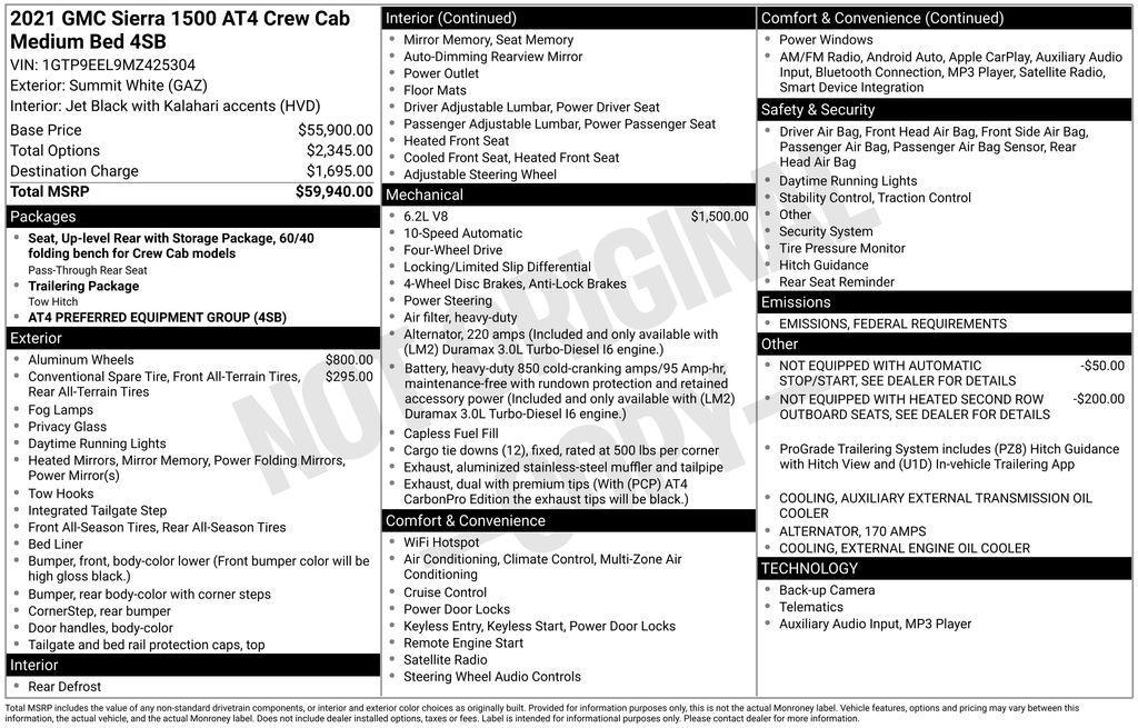 used 2021 GMC Sierra 1500 car, priced at $43,986