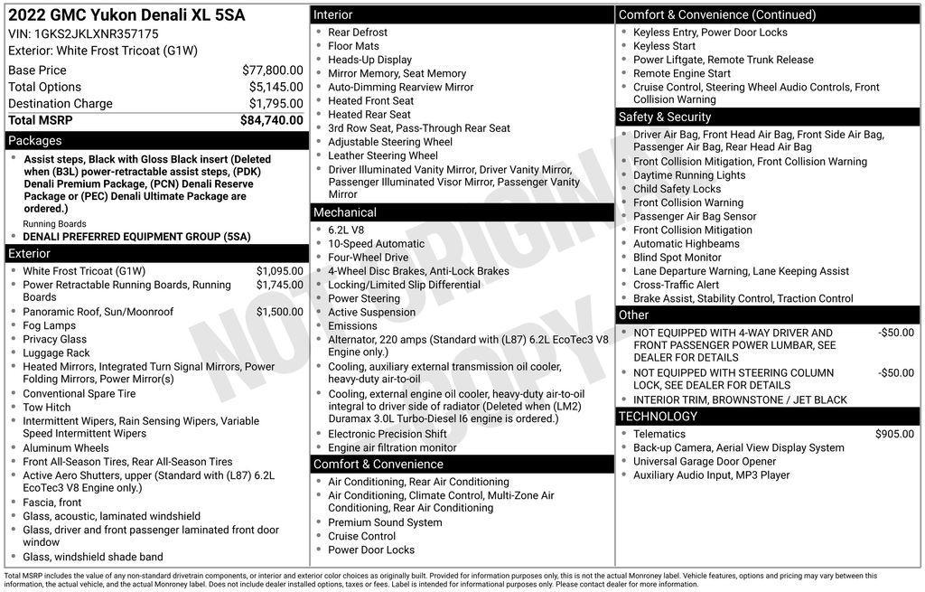 used 2022 GMC Yukon XL car, priced at $43,242