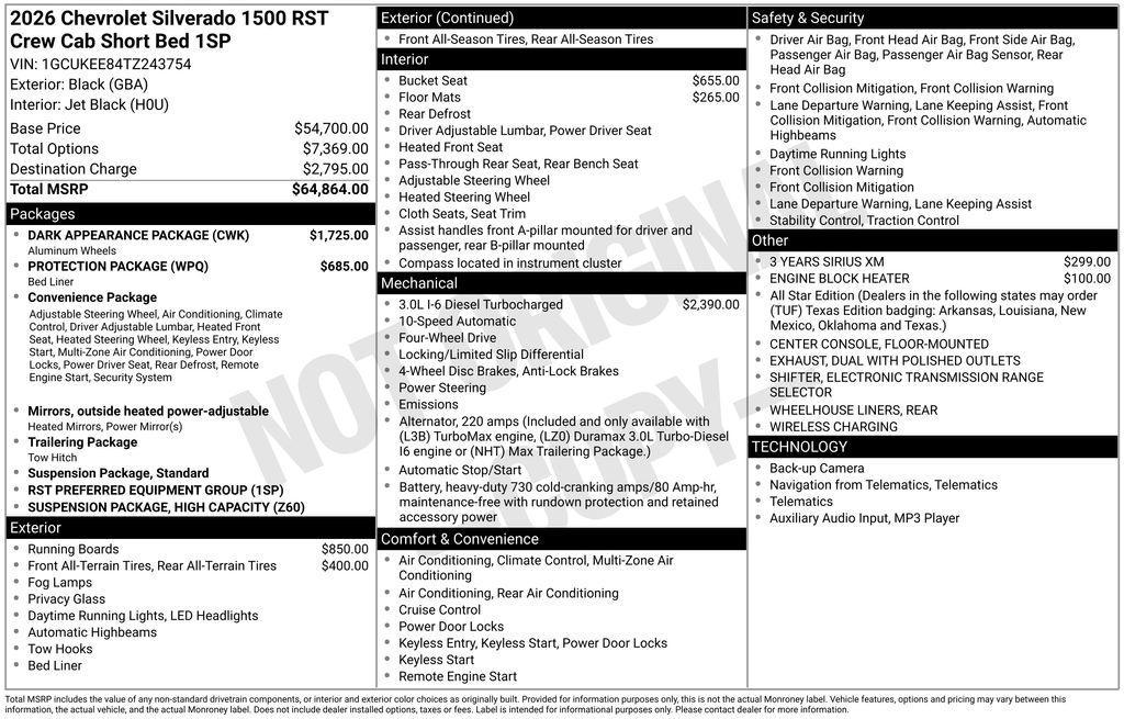 new 2026 Chevrolet Silverado 1500 car, priced at $57,433
