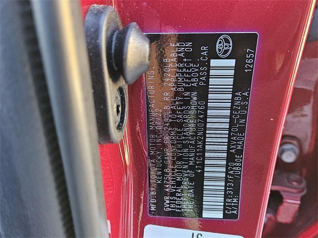 used 2022 Toyota Camry car, priced at $22,500