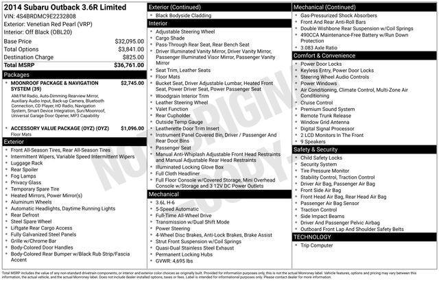 used 2014 Subaru Outback car, priced at $12,950