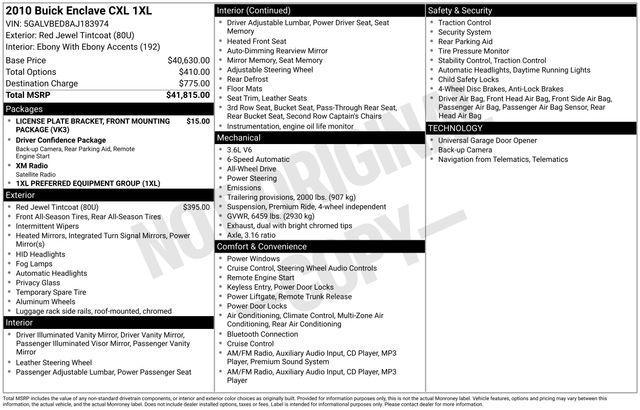 used 2010 Buick Enclave car