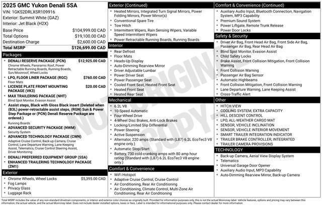 used 2025 GMC Yukon car, priced at $82,981