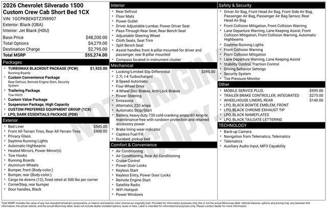 new 2026 Chevrolet Silverado 1500 car, priced at $49,469