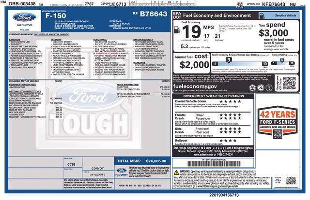 used 2019 Ford F-150 car, priced at $39,304