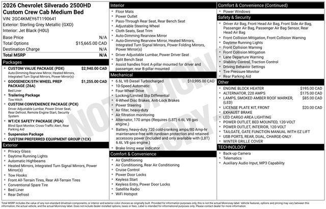 new 2026 Chevrolet Silverado 2500 car, priced at $67,262
