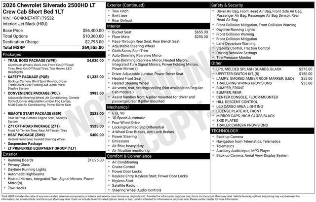 new 2026 Chevrolet Silverado 2500 car, priced at $67,459
