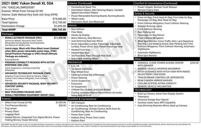 used 2021 GMC Yukon XL car, priced at $43,281